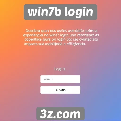 Feedback dos usuários sobre a experiência no win7b login